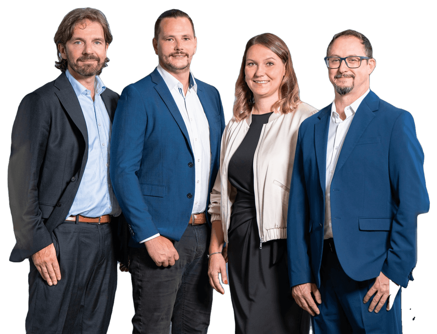 Die Leitung der HecknerGroup: Jürgen Heckner, Stephan Muhsger, Kirstin Urzinger und Michael Klaming